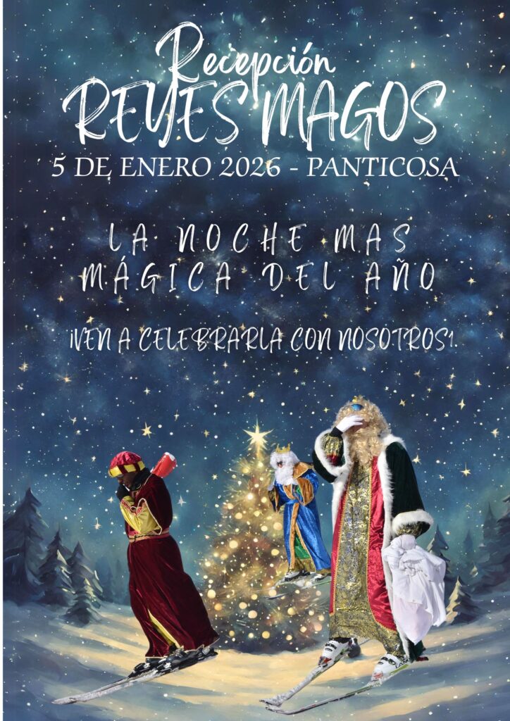 La magia de la noche de Reyes en Panticosa La ilusión y la alegría llenarán Panticosa el próximo 5 de enero a partir de las 18:30 h con la llegada de Sus Majestades los Reyes Magos de Oriente. Los Reyes Magos estarán presentes en el pueblo para saludar a los niños y niñas y compartir con ellos uno de los momentos más esperados del año. La jornada culminará con la tradicional entrega de regalos, poniendo el broche final a las celebraciones navideñas en Panticosa y creando recuerdos inolvidables para toda la familia.