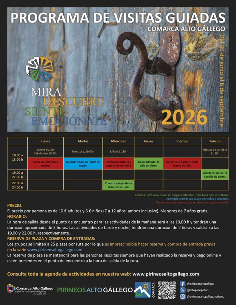 También puedes descubrir Panticosa de la mano del programa de visitas guiadas de la Comarca Alto Gállego